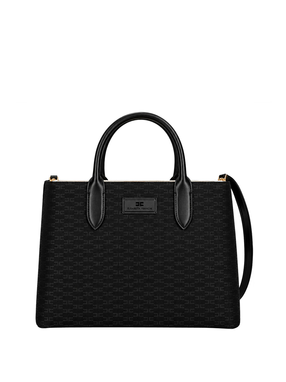 Elisabetta Franchi Borsa A Mano Elisabetta Franchi Logo Frontale Nero