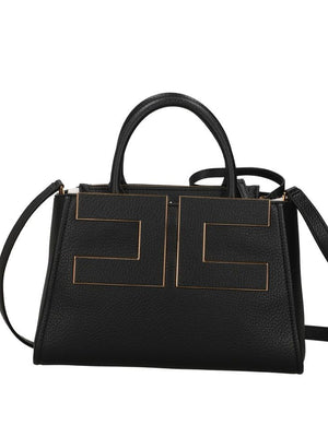 ELISABETTA FRANCHI 1USCITA Borsa A Mano Elisabetta Franchi Logo Frontale Nero