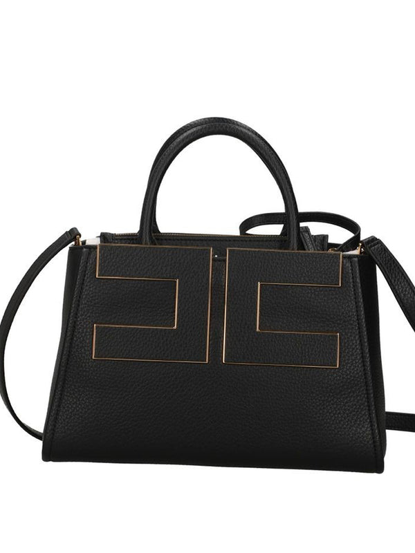 ELISABETTA FRANCHI 1USCITA Borsa A Mano Elisabetta Franchi Logo Frontale Nero