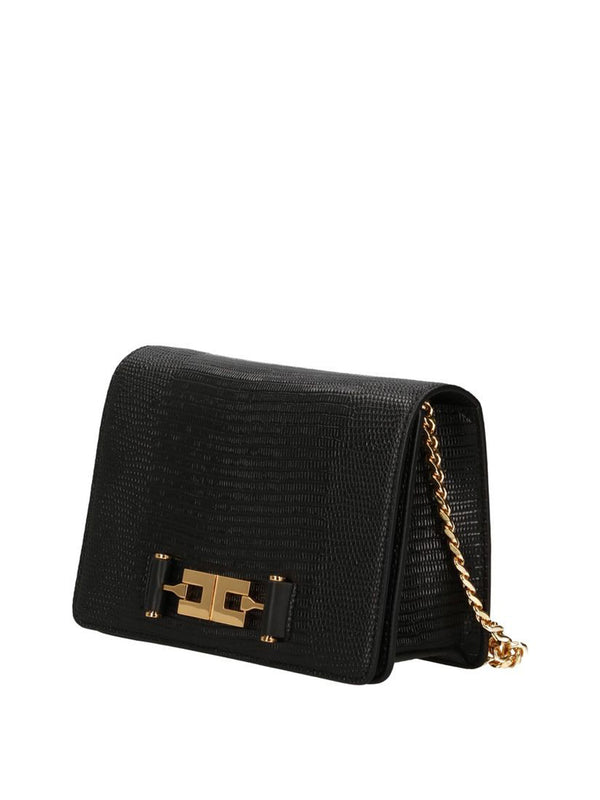 ELISABETTA FRANCHI 1USCITA Borsa A Mano Elisabetta Franchi Logo Frontale Nero