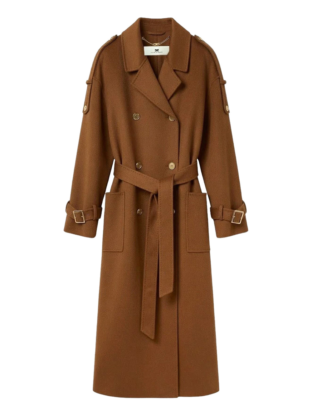 ELISABETTA FRANCHI 1USCITA Cappotto Con Cintura Elisabetta Franchi - Sigaro