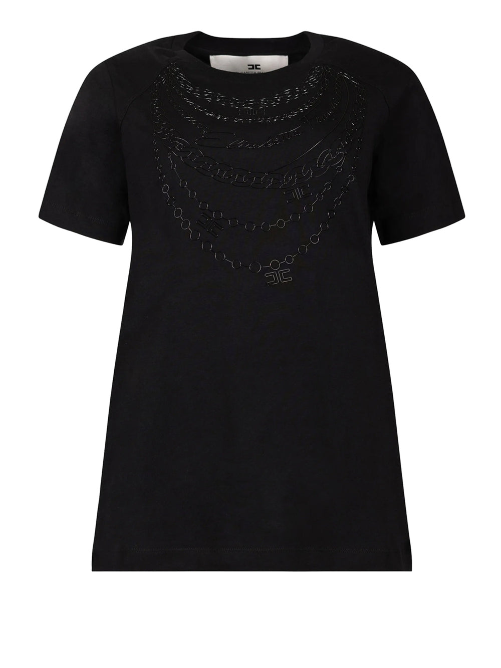 ELISABETTA FRANCHI 1USCITA T-Shirt Goffrata Elisabetta Franchi Nero