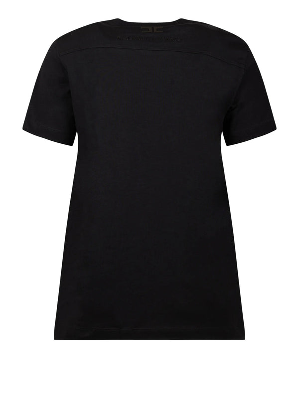 ELISABETTA FRANCHI 1USCITA T-Shirt Goffrata Elisabetta Franchi Nero