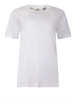 ELISABETTA FRANCHI 1USCITA T-Shirt Goffrata Elisabetta Franchi Gesso