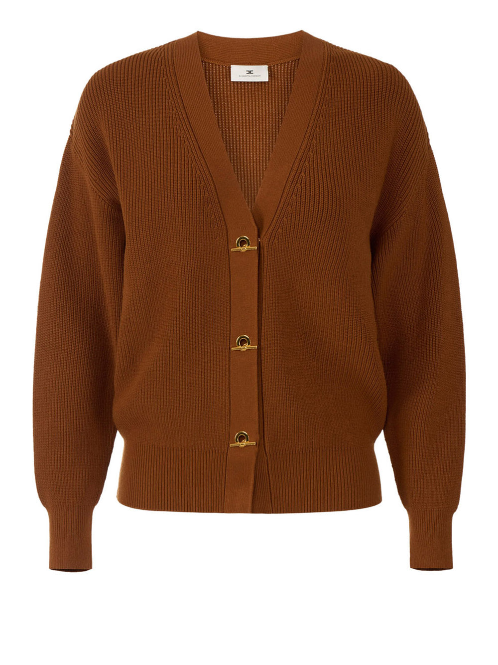 ELISABETTA FRANCHI 1USCITA Cardigan Elisabetta Franchi Con Bottoni Marrone