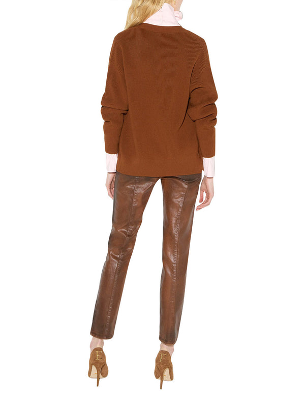 ELISABETTA FRANCHI 1USCITA Cardigan Elisabetta Franchi Con Bottoni Marrone