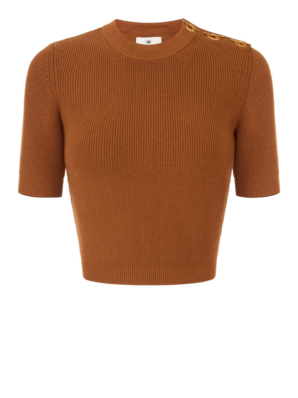 ELISABETTA FRANCHI 1USCITA Maglia Elisabetta Franchi Con Dettagli Gioiello Sigaro