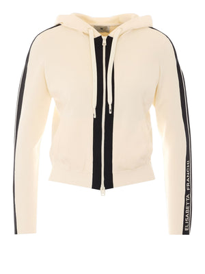 ELISABETTA FRANCHI 1USCITA Felpa Elisabetta Franchi in Maglia bicolore - Burro/Nero