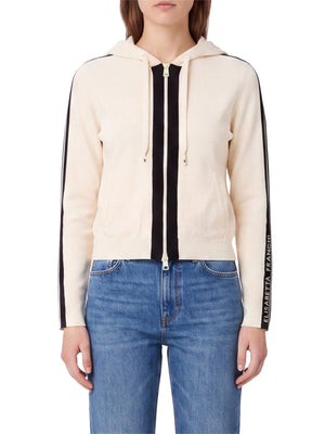ELISABETTA FRANCHI 1USCITA Felpa Elisabetta Franchi in Maglia bicolore - Burro/Nero