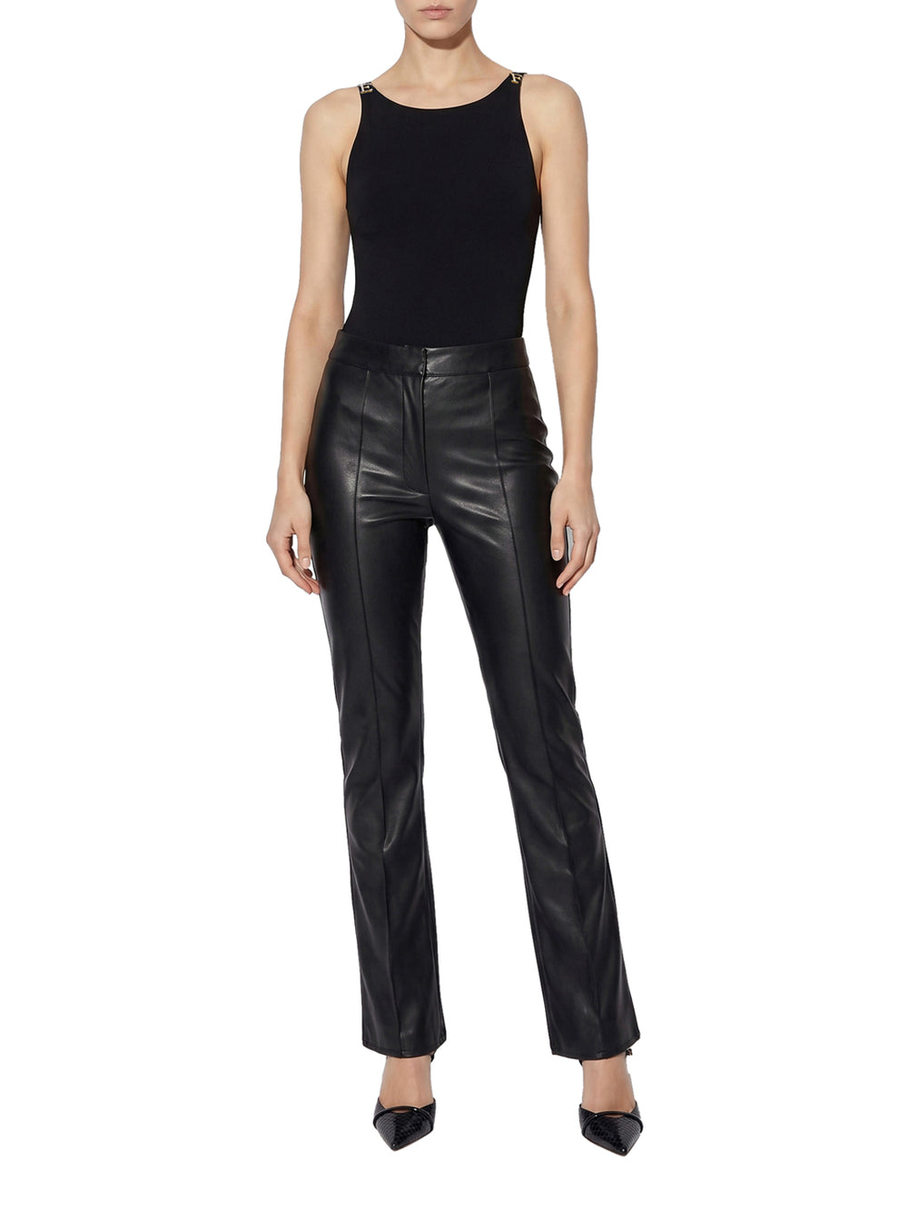 ELISABETTA FRANCHI 1USCITA Pantalone Elisabetta Franchi Con Nervature - Nero