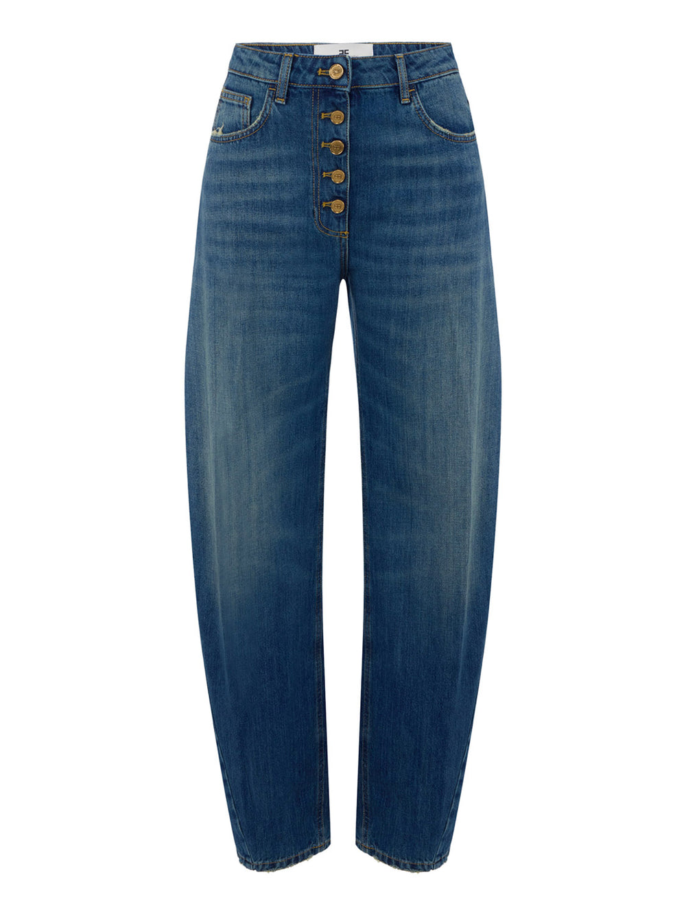 ELISABETTA FRANCHI 1USCITA Jeans Balloon Elisabetta Franchi Con Bottoni Gioiello Denim