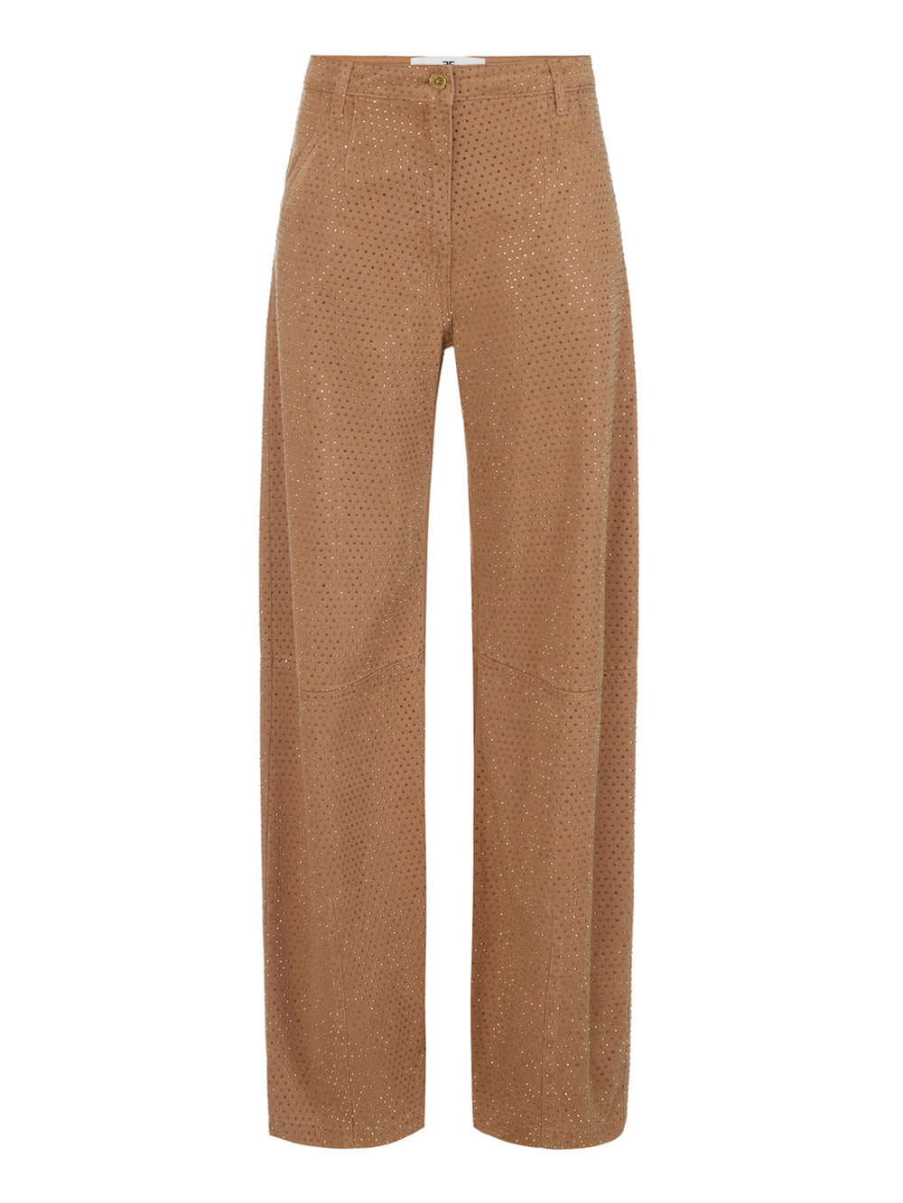 ELISABETTA FRANCHI 1USCITA Jeans Balloon Elisabetta Franchi In Denim Con Strass - Daino