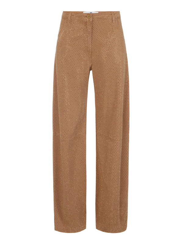 ELISABETTA FRANCHI 1USCITA Jeans Balloon Elisabetta Franchi In Denim Con Strass - Daino