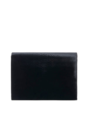 ELISABETTA FRANCHI 2USCITA Borsa a Mano Realizzata In Velluto Con Texture Effetto Coccodrillo Elisabetta Franchi - Nero