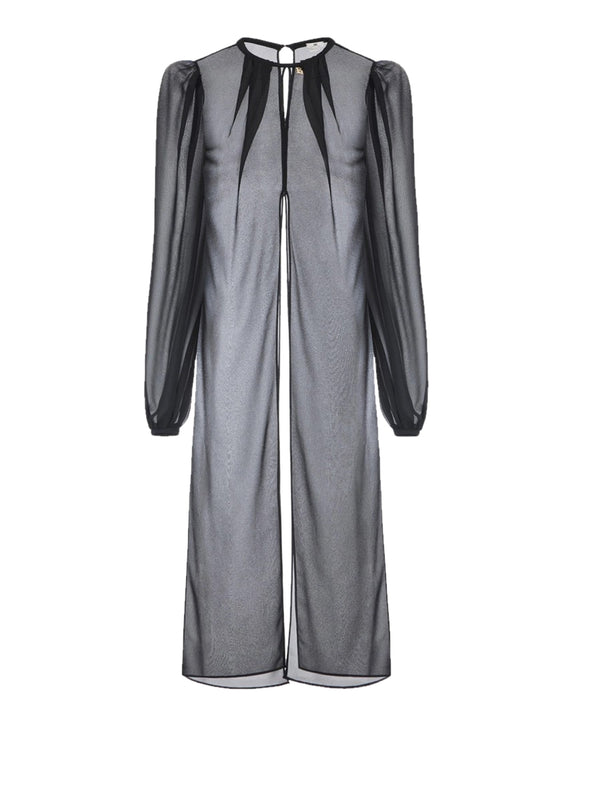 ELISABETTA FRANCHI 2USCITA Casacca Lunga In Georgette Elisabetta Franchi - Nero
