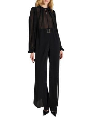 ELISABETTA FRANCHI 2USCITA Casacca Lunga In Georgette Elisabetta Franchi - Nero