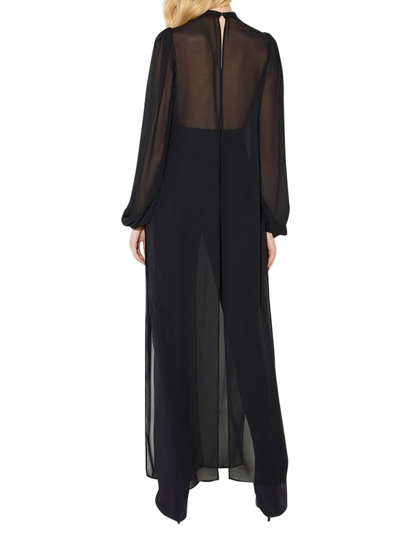 ELISABETTA FRANCHI 2USCITA Casacca Lunga In Georgette Elisabetta Franchi - Nero