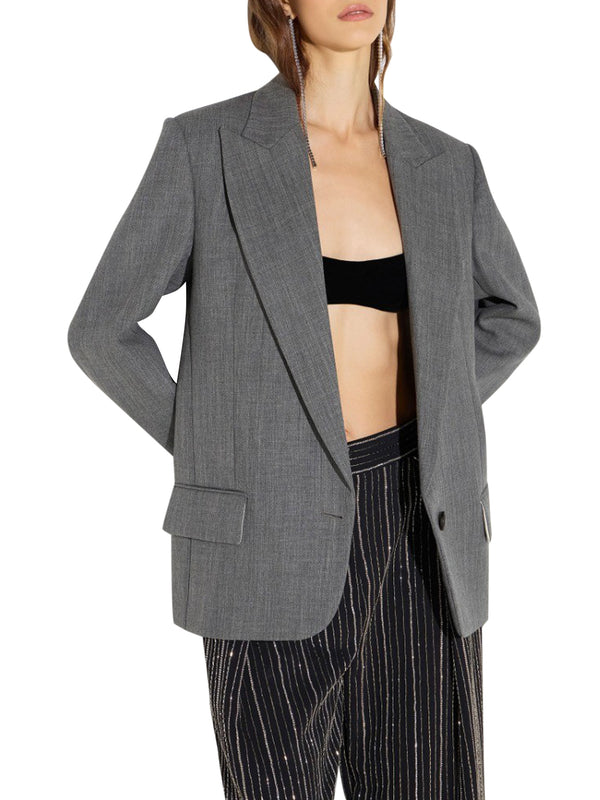 ELISABETTA FRANCHI 2USCITA Giacca In Lana Elisabetta Franchi - Grigio Melange