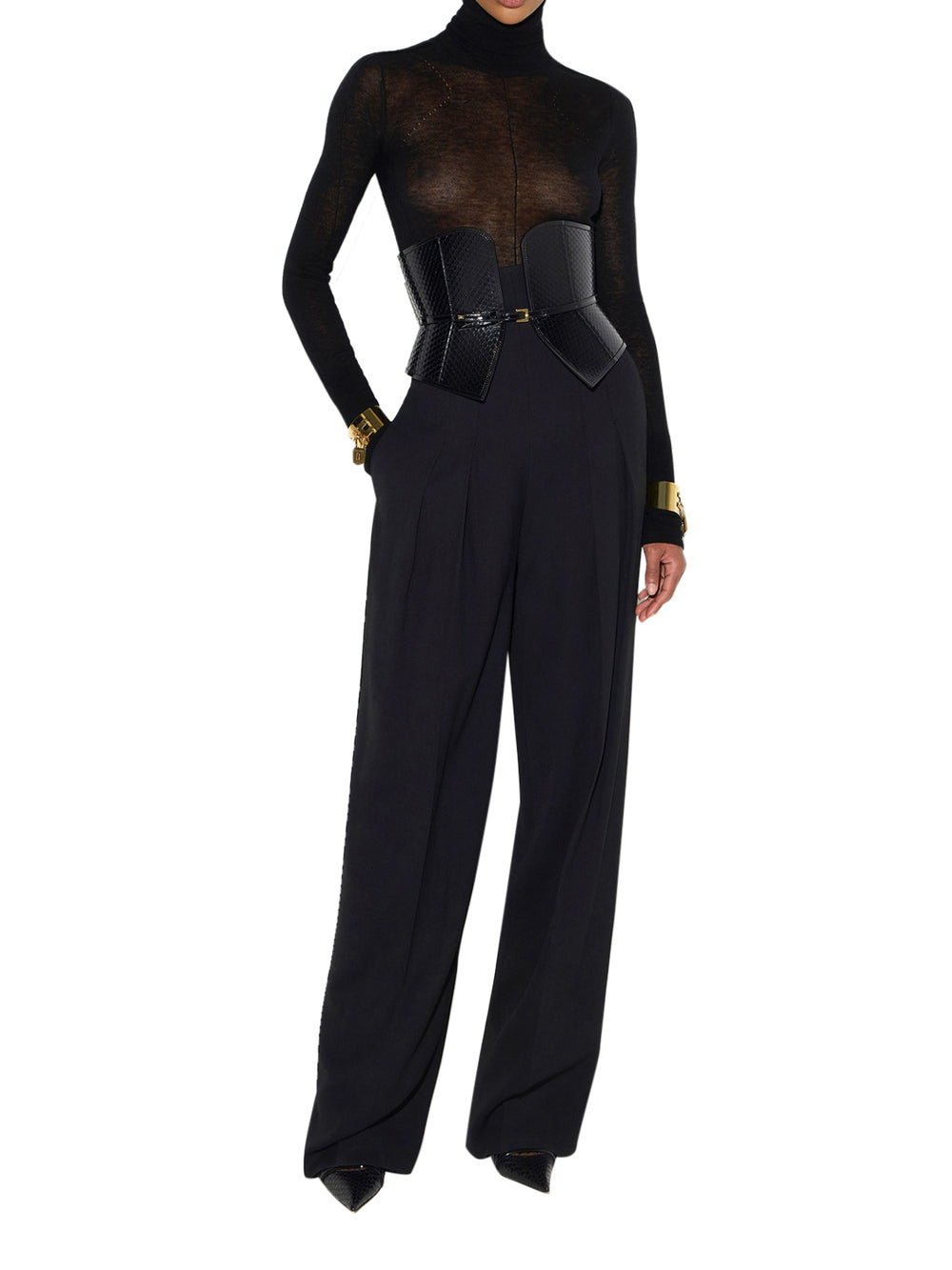 ELISABETTA FRANCHI 2USCITA Pantaloni In Gabardina Fluida Elisabetta Franchi - Nero