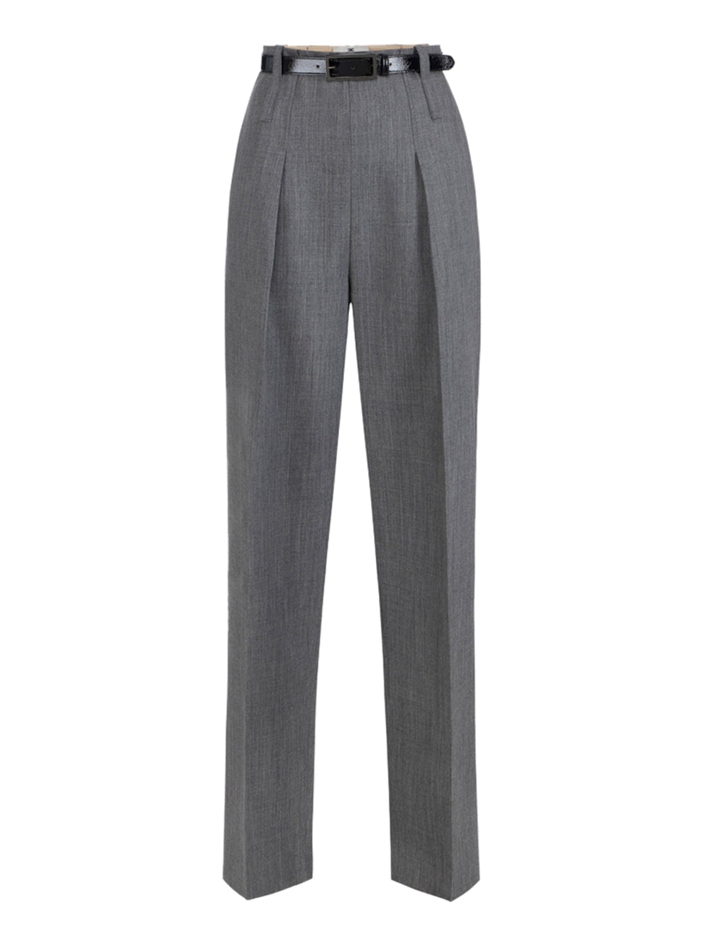 ELISABETTA FRANCHI 2USCITA Pantaloni Elisabetta Franchi in Lana - Grigio Melange