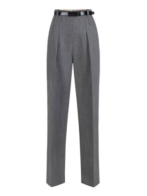 ELISABETTA FRANCHI 2USCITA Pantaloni Elisabetta Franchi in Lana - Grigio Melange