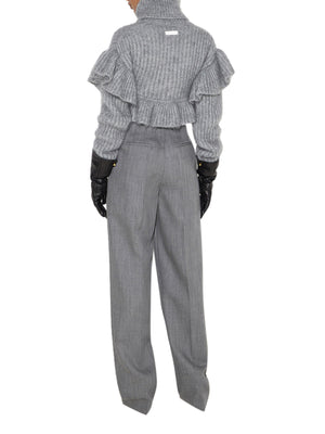ELISABETTA FRANCHI 2USCITA Pantaloni Elisabetta Franchi in Lana - Grigio Melange