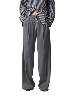 GAELLE PARIS Pantalone Loose Con Pinces Gaelle Paris - Grigio