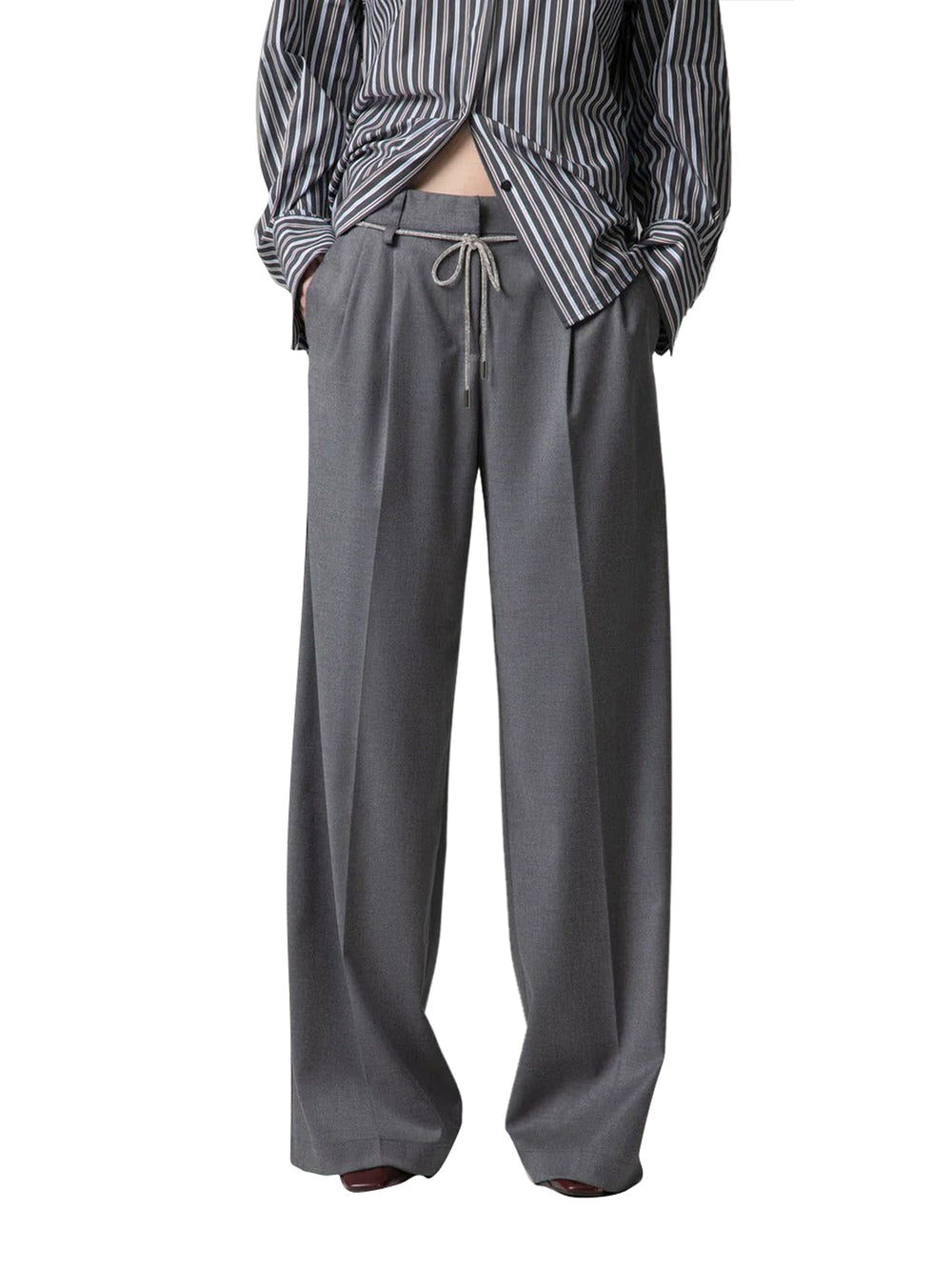 Gaelle Paris Pantalone Loose Con Pinces Gaelle Paris - Grigio