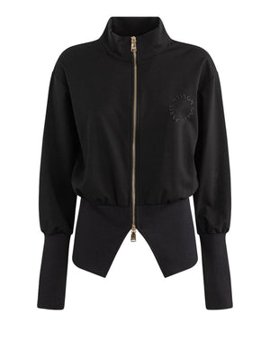 GAELLE PARIS Giacca Con Zip Effetto Bustier In Maglia Milanese Gaelle - Nero
