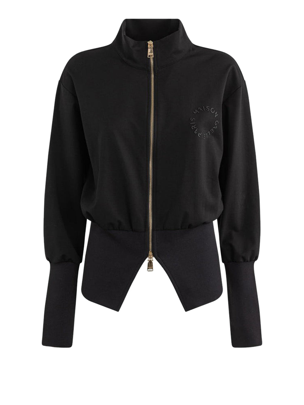 Gaelle Paris Giacca Con Zip Effetto Bustier In Maglia Milanese Gaelle - Nero