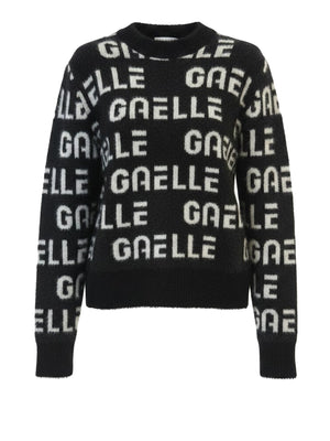 GAELLE PARIS Pullover Paricollo Con Personalizzazione Jacquard Gaelle - Nero