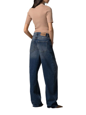 Gaelle Paris Jeans Gaelle Paris Con Salpa Logata Sul Retro Denim