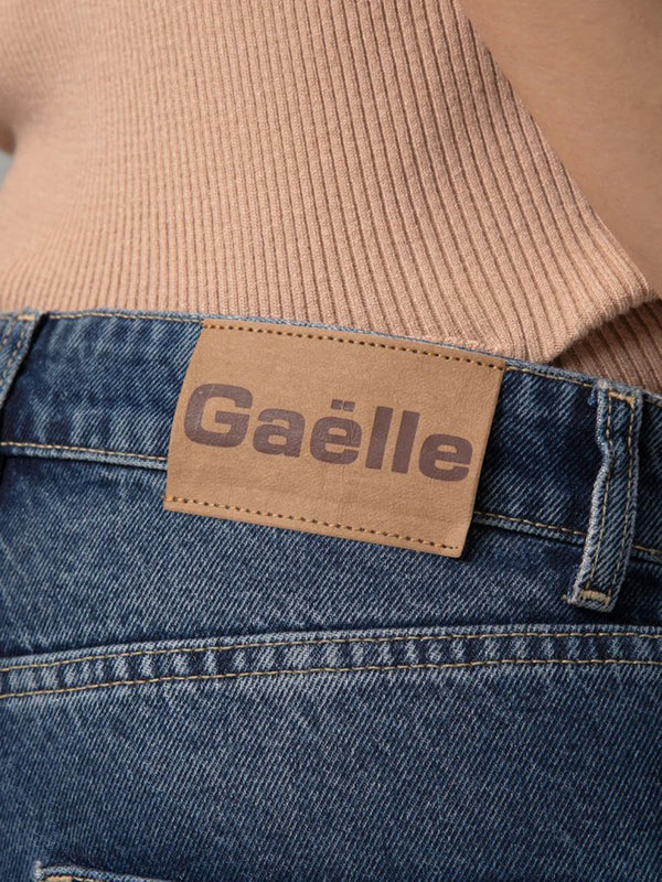 Gaelle Paris Jeans Gaelle Paris Con Salpa Logata Sul Retro Denim