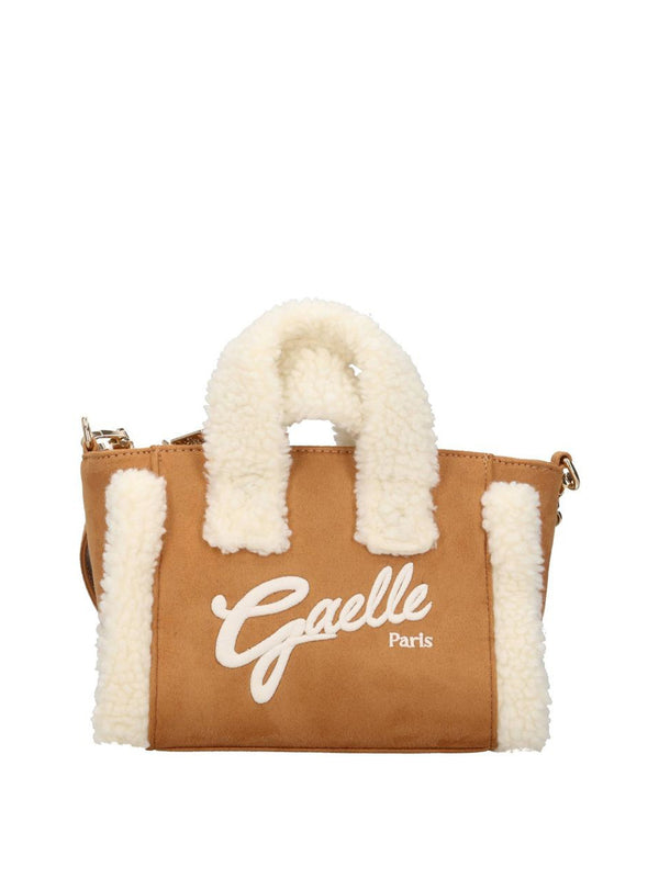 Gaelle Paris Borsa A Mano GAACW03291 Logo Frontale Sabbia
