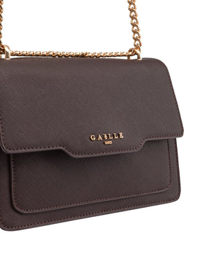 Gaelle Paris Borsa A Tracolla Gaelle Paris Saffiano Marrone