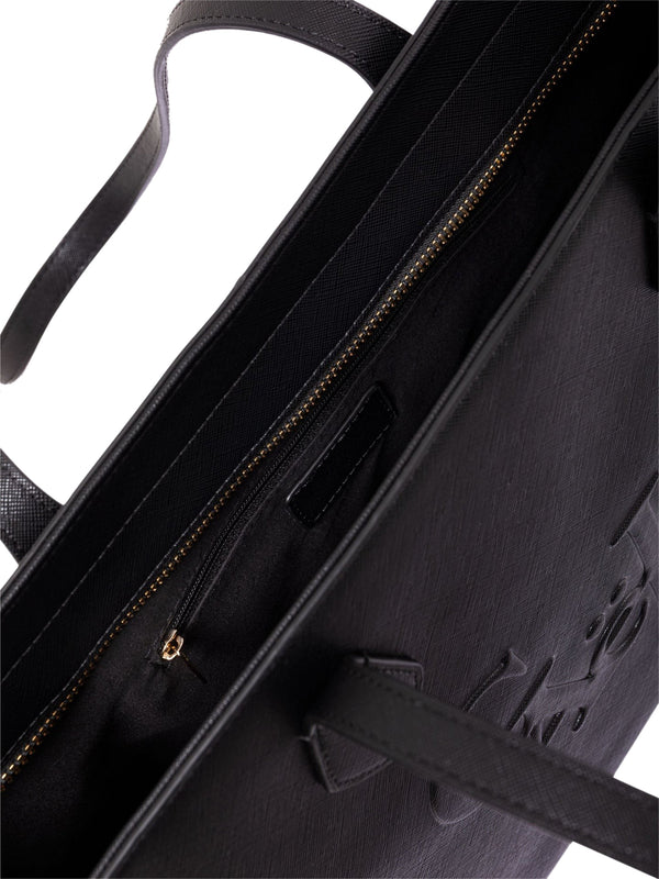 Gaelle Paris Gaelle Paris Maxi Shopper Maxi Logo Saffiano Nero