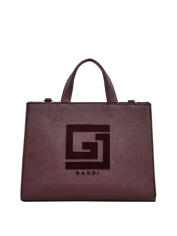 GAUDI' Borsa A Mano Gaudi Con Logo E Tracolla Burgundy