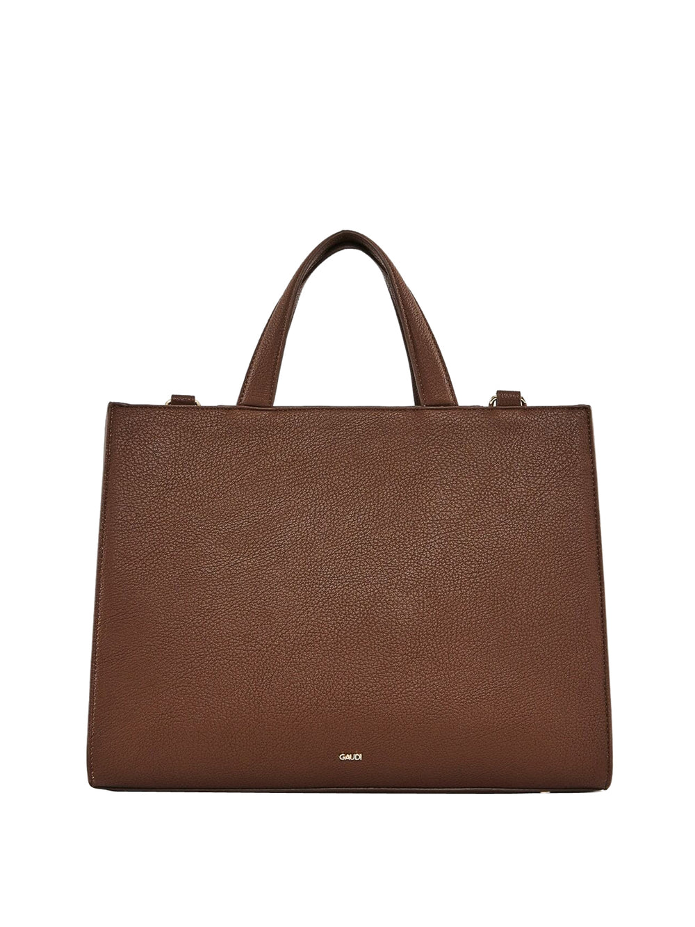 GAUDI' Borsa A Mano Gaudì Logo Frontale Marrone