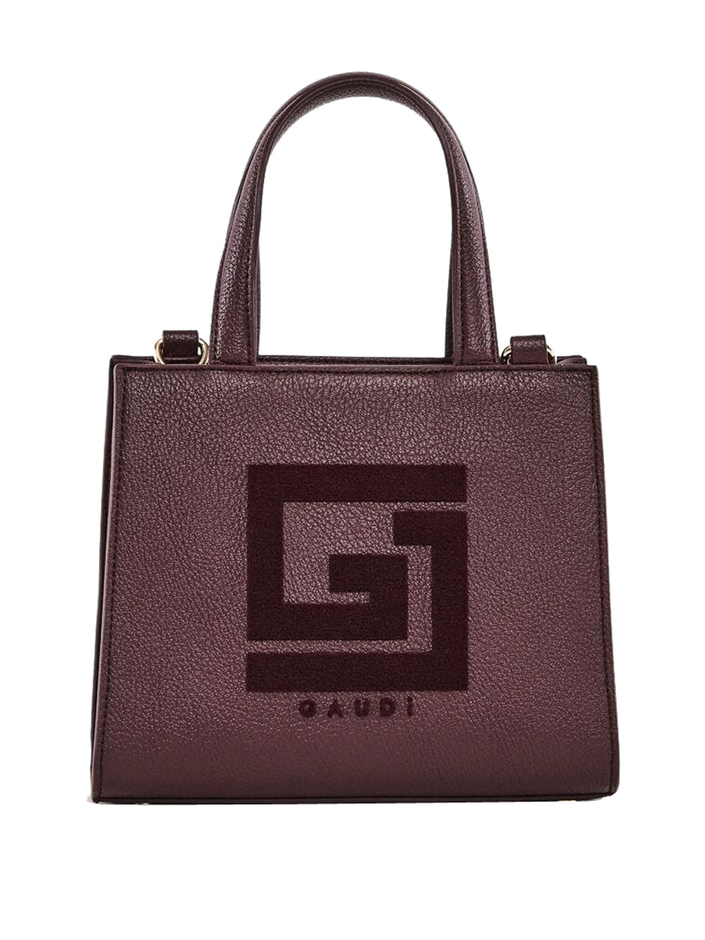 GAUDI' Borsa A Mano Gaudì Logo E Tracolla Burgundy