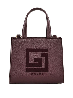 GAUDI' Borsa A Mano Gaudì Logo E Tracolla Burgundy