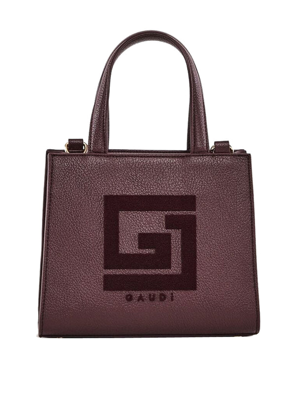 GAUDI' Borsa A Mano Gaudì Logo E Tracolla Burgundy