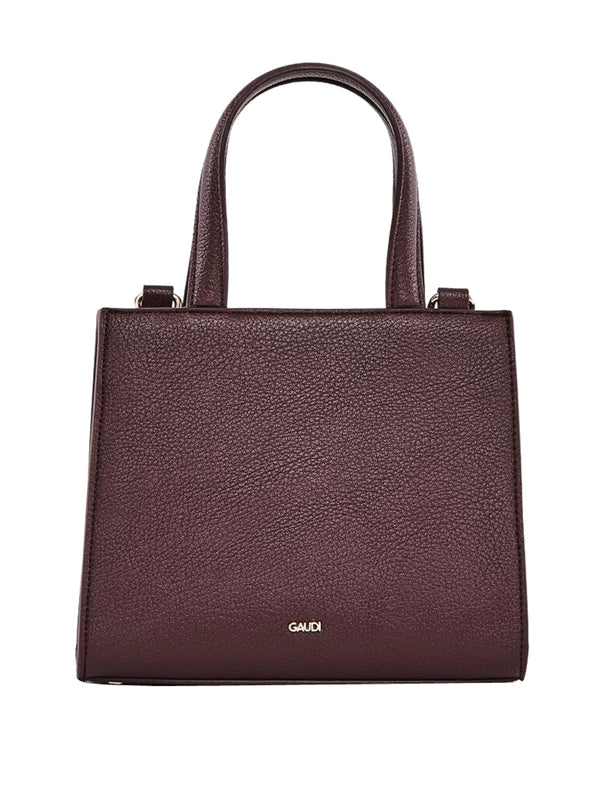 GAUDI' Borsa A Mano Gaudì Logo E Tracolla Burgundy