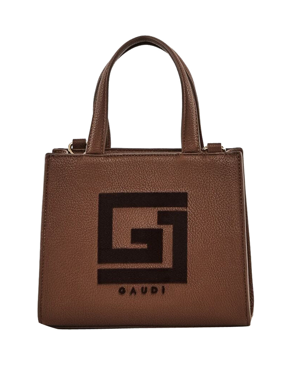 GAUDI' Mini Borsa A Mano Gaudì Con Logo E Tracolla Marrone