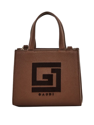 GAUDI' Mini Borsa A Mano Gaudì Con Logo E Tracolla Marrone