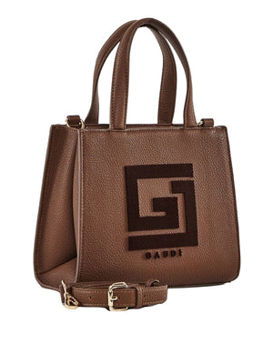 GAUDI' Mini Borsa A Mano Gaudì Con Logo E Tracolla Marrone