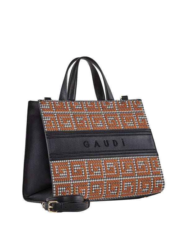 GAUDI' Borsa A Mano Gaudi Con Logo Nero