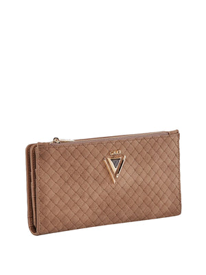GAUDI' Gaudì Portafoglio Intrecciato Effetto Suede Marrone