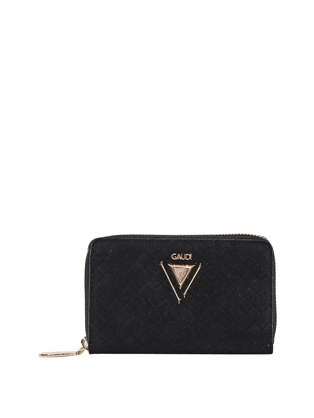 GAUDI' Mini Portafoglio Gaudì Effetto Suede Nero
