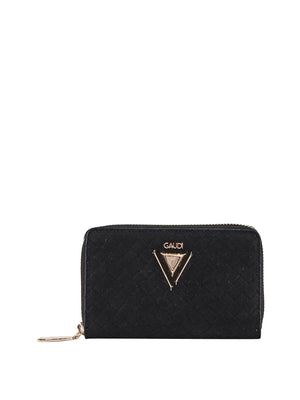 GAUDI' Mini Portafoglio Gaudì Effetto Suede Nero