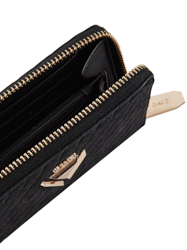 GAUDI' Mini Portafoglio Gaudì Effetto Suede Nero